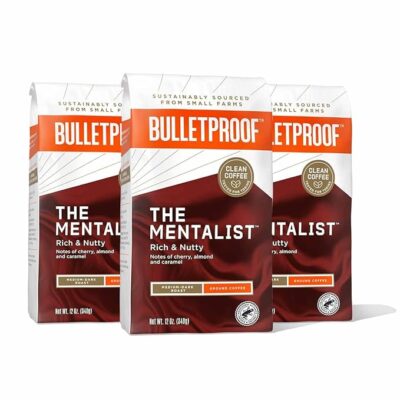 Bulletproof The Mentalist Medium-Dark Roast Ground Coffee, this just the coffee, you need add the oil or butter to make it true bulletproof coffee for pre-workout preparation