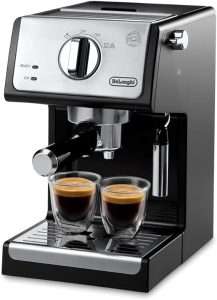 De'Longhi A-3220-RMB Espresso Cappuccino Maker Manual Frother is my top pick for the best espresso machines under 150.