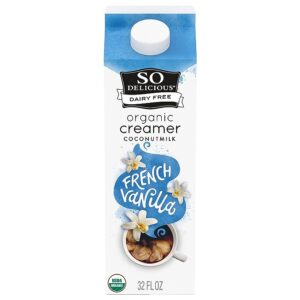 So Delicious coffee creamers are certified vegan and non-GMO. So Delicious is one of the popular coffee creamer brands on the market.