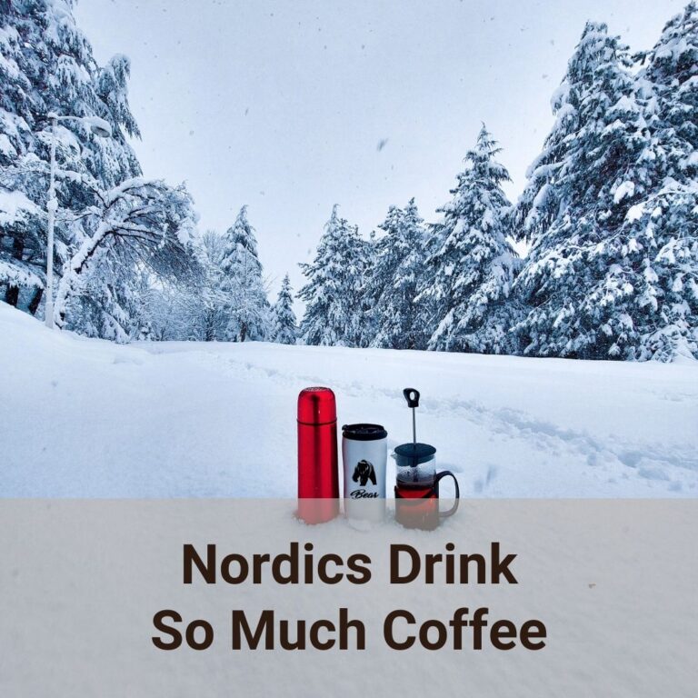 Nordics drink so much coffee, even on the ski field.