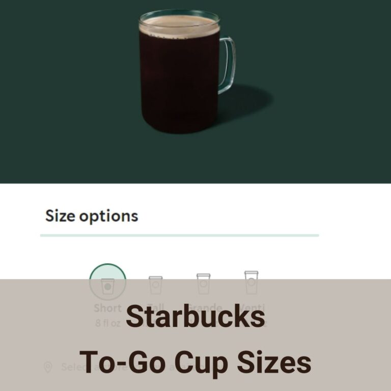 There are four Starbucks to-go cups. Let's review these four sizes.