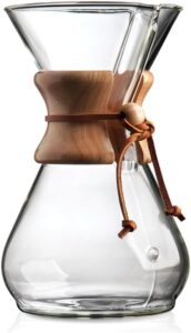 Chemex pour over is one of the best coffee makers for under 50 USD on the market.