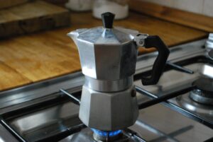 You can use a moka pot to make macchiato at home without an espresso machine. It is one of the easist ways to make coffee without a coffee maker too.