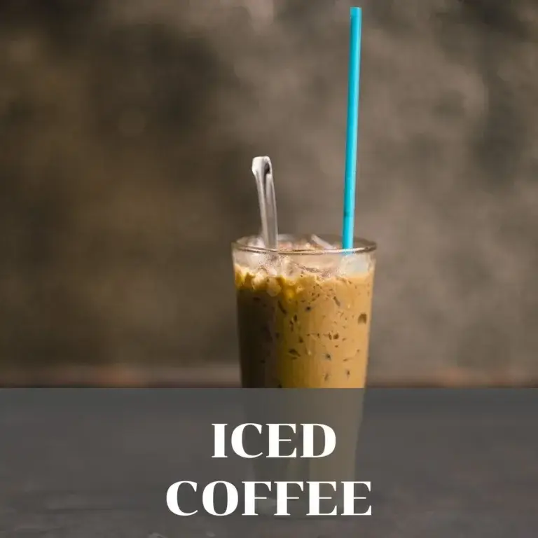 The beauty of homemade iced coffee is its flexibility, served in a tall glass with a long handle teaspoon, straw is optional.