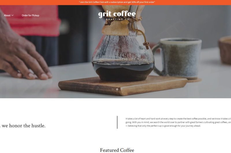 Grit Coffee is a coffee subscription service that delivers fresh, high-quality coffee beans from a small-batch roaster in the US to your door each month.